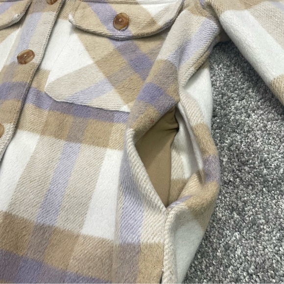 Blank NYC Mountain Top White Multi Plaid Shacket - Picture 16 of 16